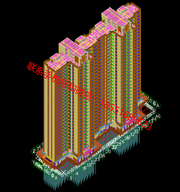 陕西省住宅楼建筑面积24777㎡地上27层地下2层剪力墙结构筏板基础有建筑图结构图