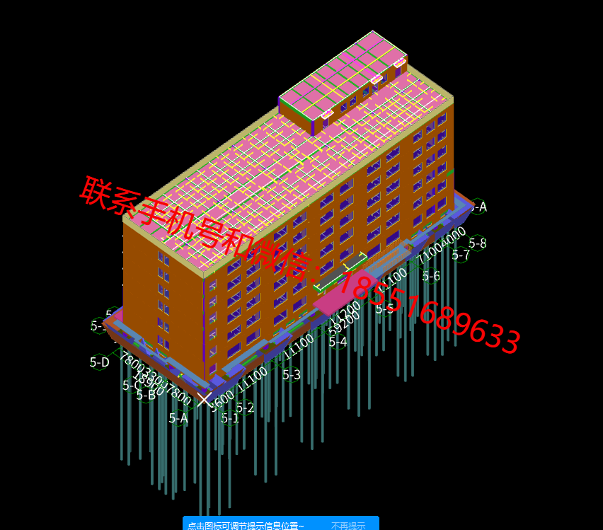 山西省实训楼建筑面积7859.41㎡地上6层地下1层框架结构桩基础有建筑图结构图